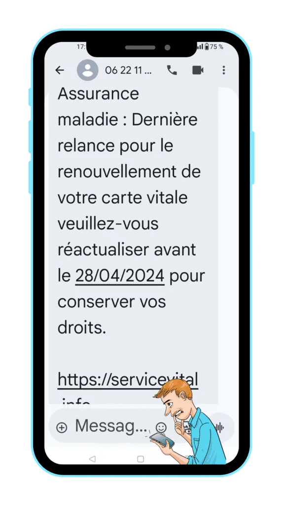 Carte Vitale - Message douteux